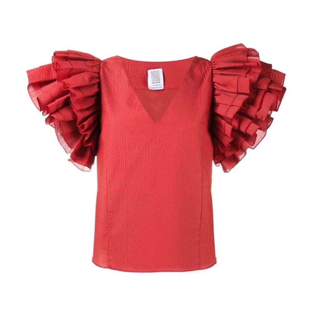 Rosie Assoulin  runway ruffle top